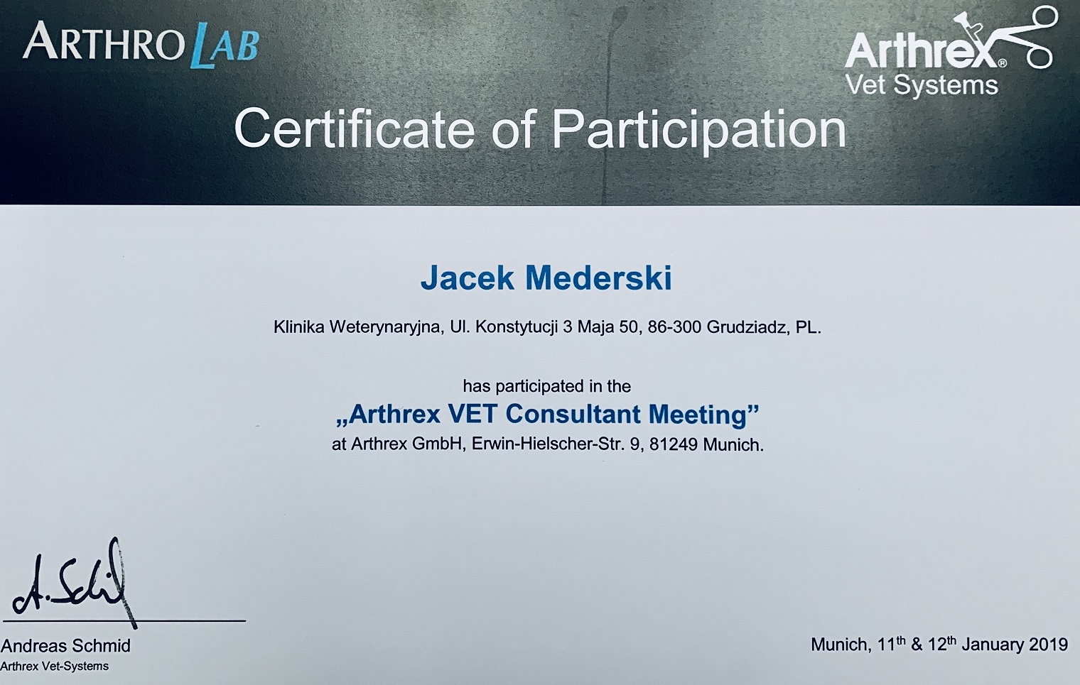 Arthrex VET Consulting Meeting - Munich