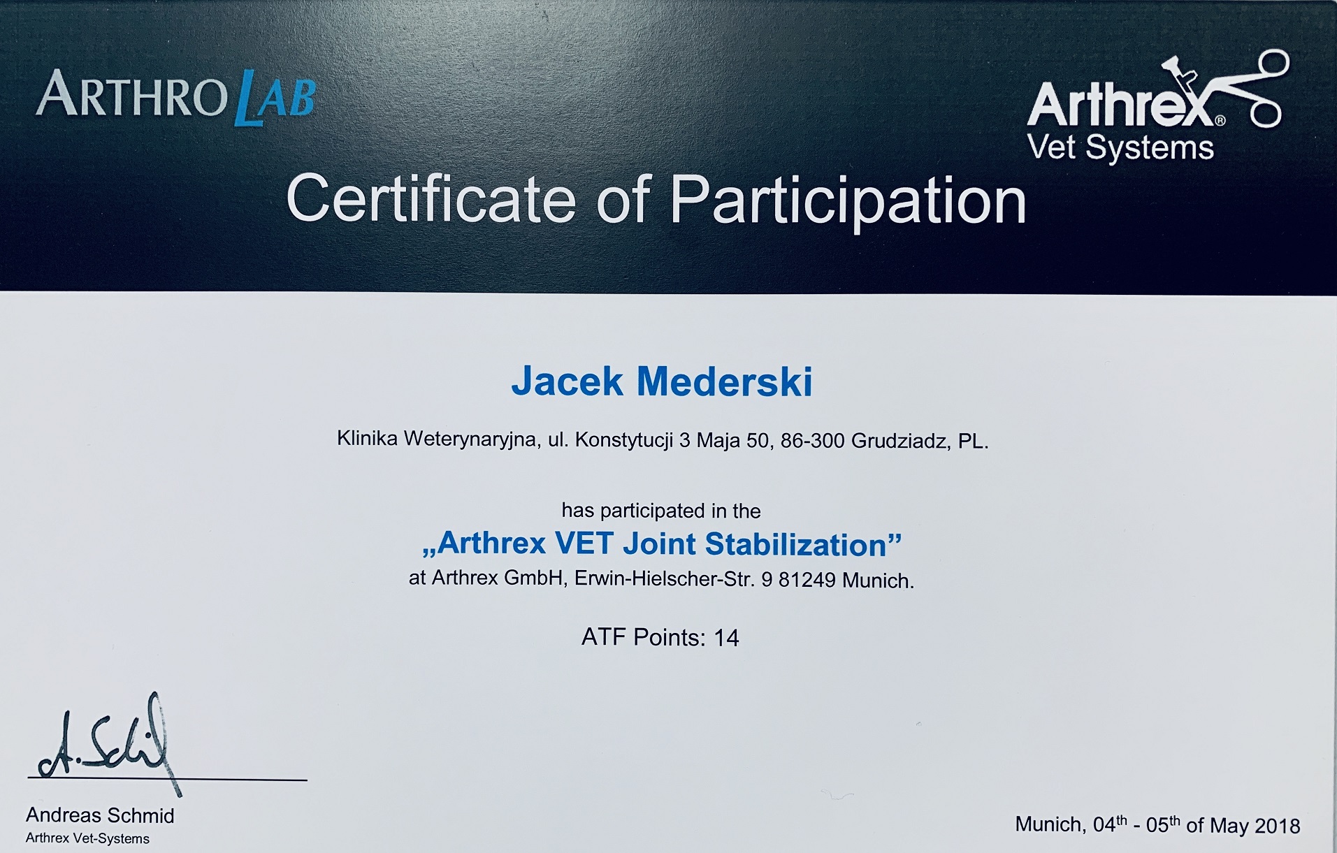 Arthrex VET Joint Stabilization - Munich